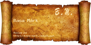 Basa Márk névjegykártya